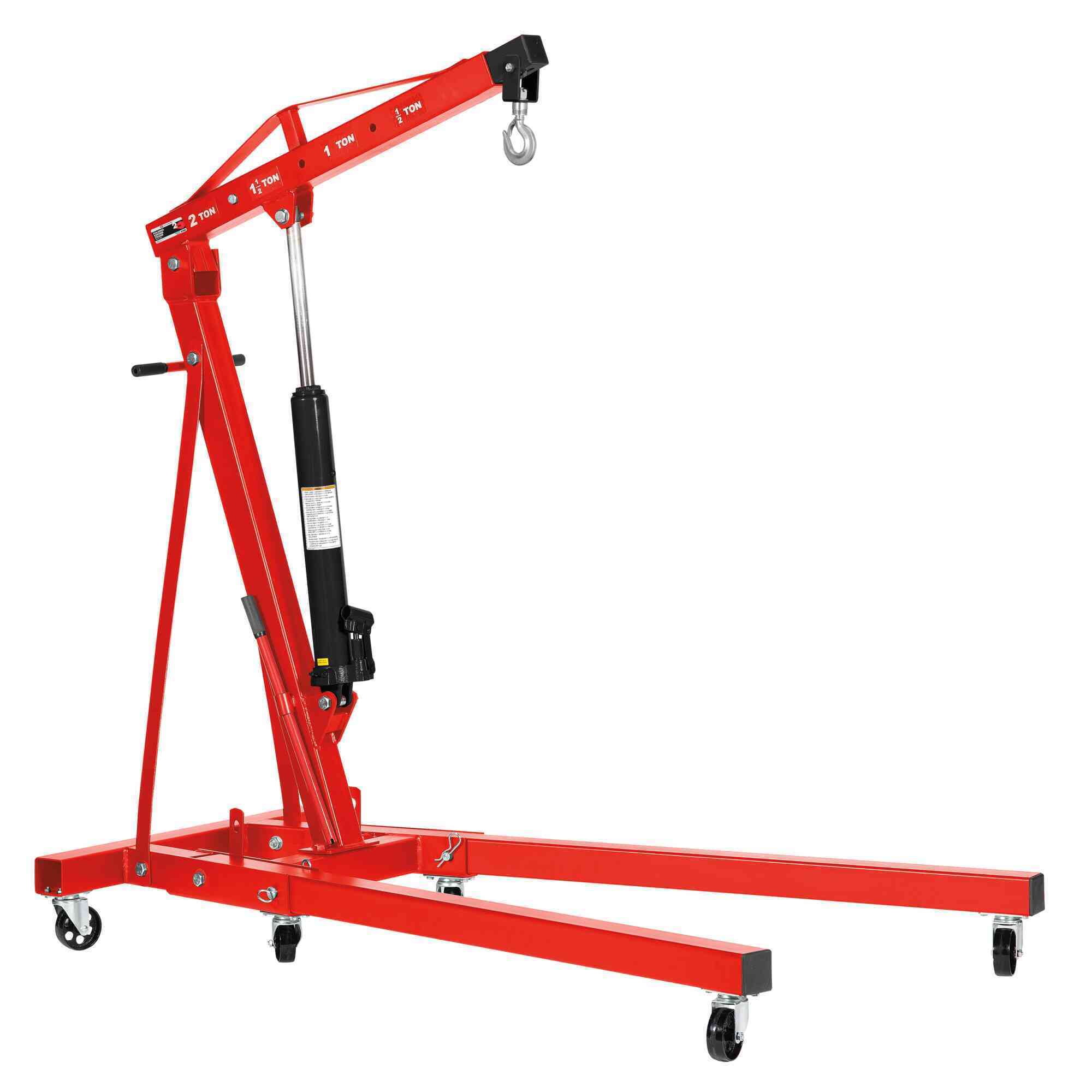 American Forge & Foundry Engine Crane — 2-Ton Capacity, Heavy-Duty, Telescopic Booms, Swivel Casters, Model# 3583
